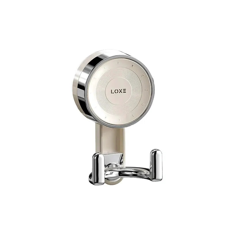 Bathroom suction cup wall hook with double chrome hooks LOXE