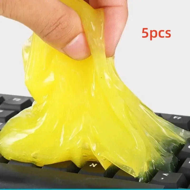 NewAuto yellow cleaning gel putty for keyboard and car cleaning, 5pcs
