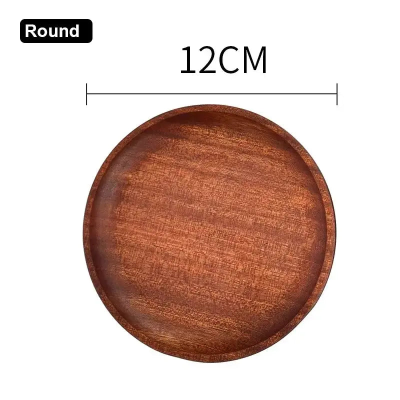 Walnut Wood Tray Rectangular Serving Plate Japanese Inspired