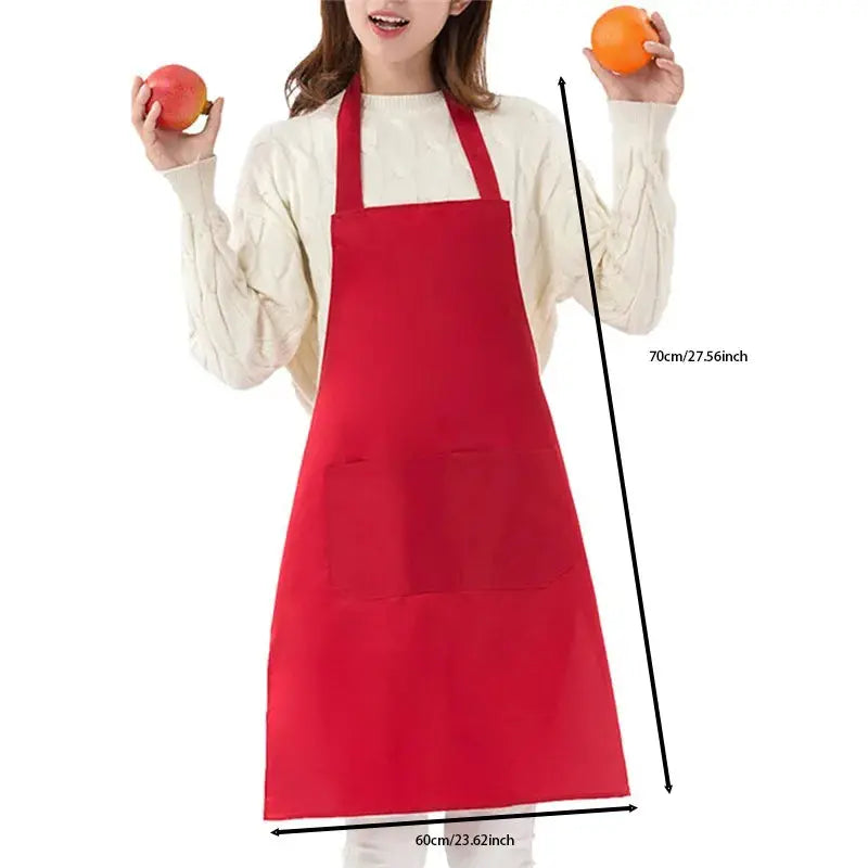 ChefGuard Adjustable Unisex Waterproof Polyester Cooking Apron With Pockets For Kitchen And Barbecue