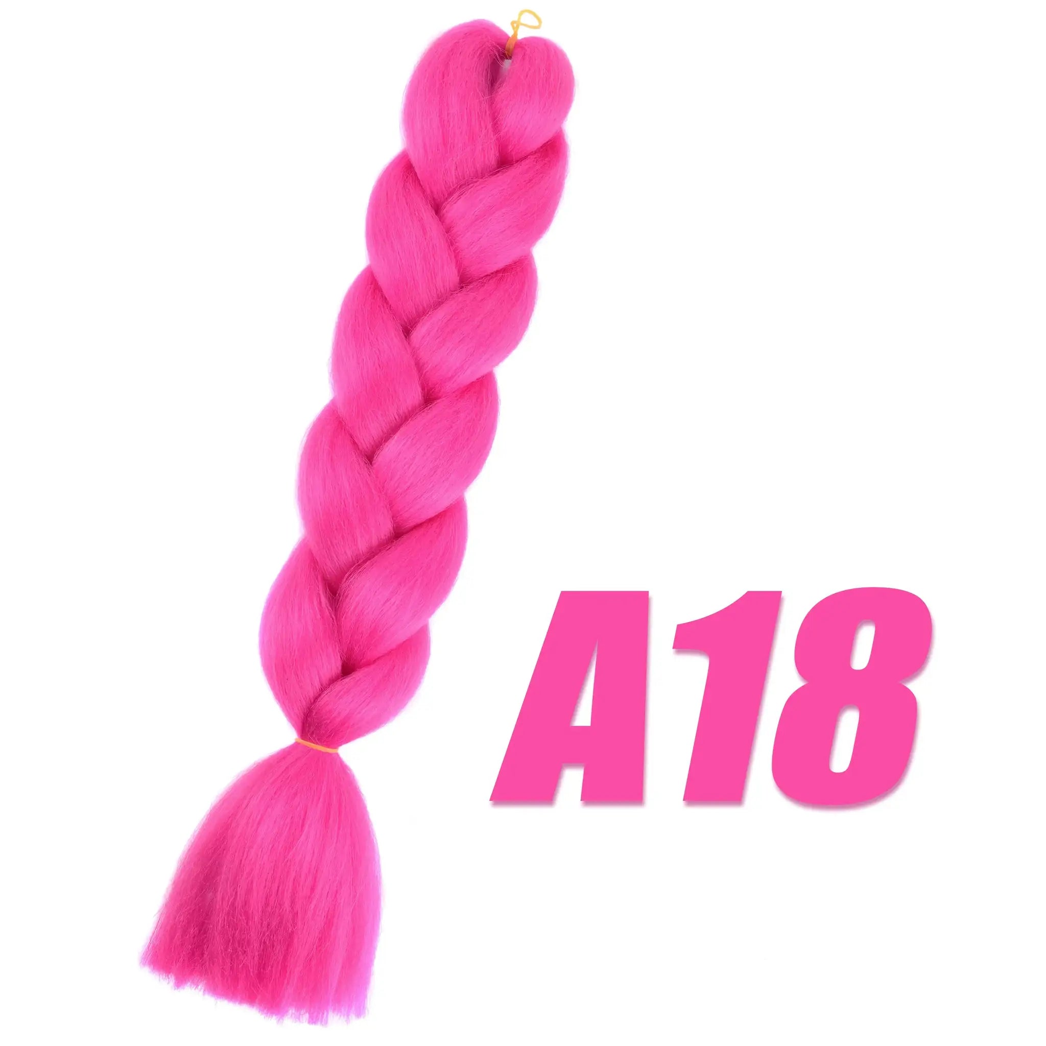 Pink synthetic Kanekalon crochet hair, pre-stretched curly jumbo braids for girls