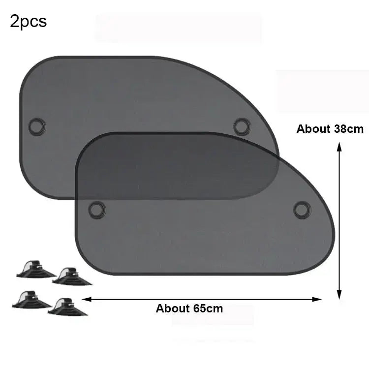Seametal Car Sun Shade Side Window Curtain Front Rear Universal Fit UV Blocking Suction Cup Sun Protection