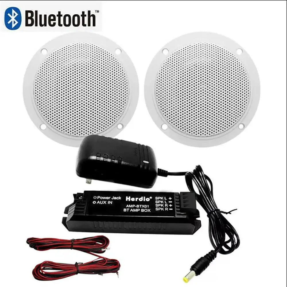 Simples Market Herdio 160W Bluetooth ceiling speaker kit with two 4-inch waterproof in-ceiling speakers and amp