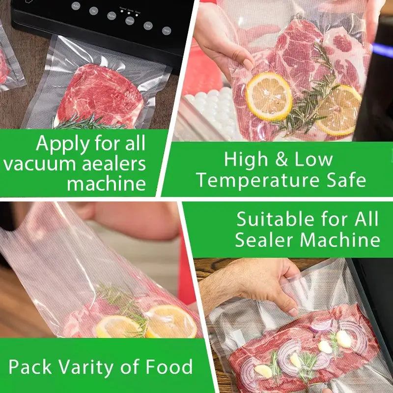 SaengQ Vacuum Sealer Bags Rolls 12 15 20 25 30 CM BPA Free Multi Layer