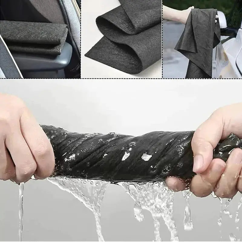 New Thickened Magic Cleaning Cloth by Simples Market, microfiber, reusable, lint-free, black