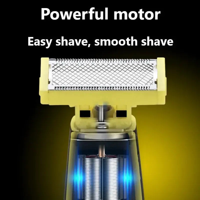 Men's shaver razor by Simples Market with yellow foil head for intimate areas
