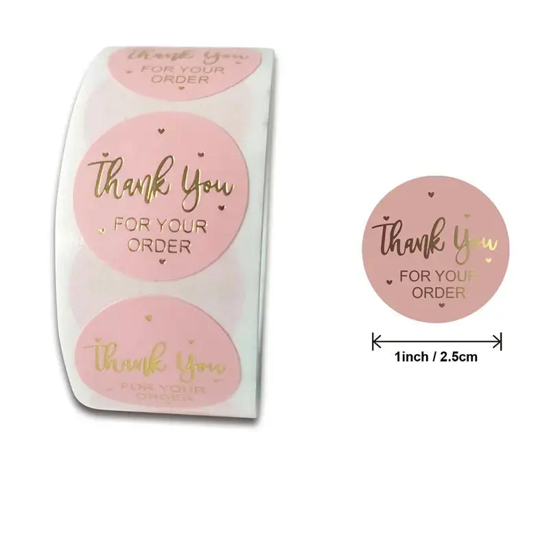 500 Pack Round Kraft Paper Thank You Stickers For Wedding Favors Gift Bags And Packaging