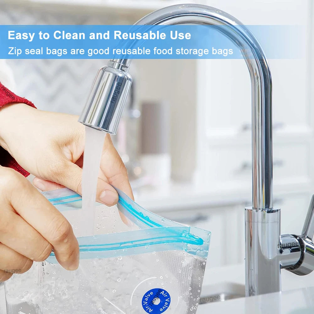 Reusable Vacuum Sealer Bags BPA Free Food Storage Zipper Bags 10Pcs 30Pcs