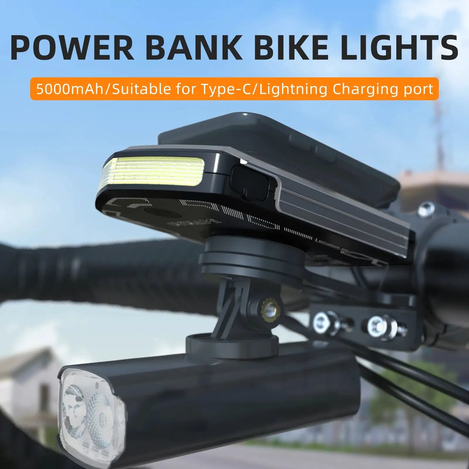 CYCLAMI RVL01 Bicycle Front Light IPX6 Waterproof Headlight Type C Charging for XOSS IGS Computer