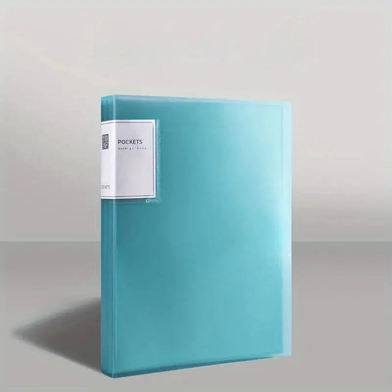Data Book A4 transparent insert folder, turquoise blue, Simples Market multi-layer storage folder