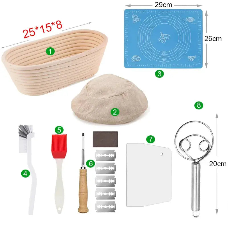 Oval Rattan Bread Proofing Basket Sourdough Banneton Fermentation Wicker Dough Proofing Bowl For Homemade Loaves