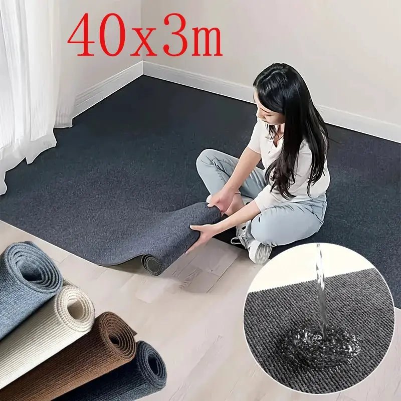 40cm By 3m Self Adhesive Solid Color Rug For Kitchen Bedroom Living Room Bathroom Water Absorbent Floor Mat - Simples Market