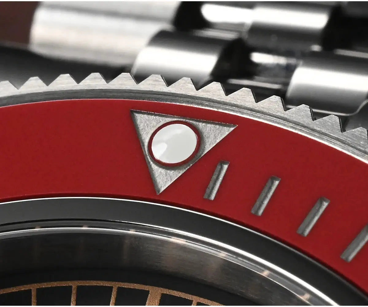 San Martin New 40mm BB Diver Watch red bezel, stainless steel case, Simples Market