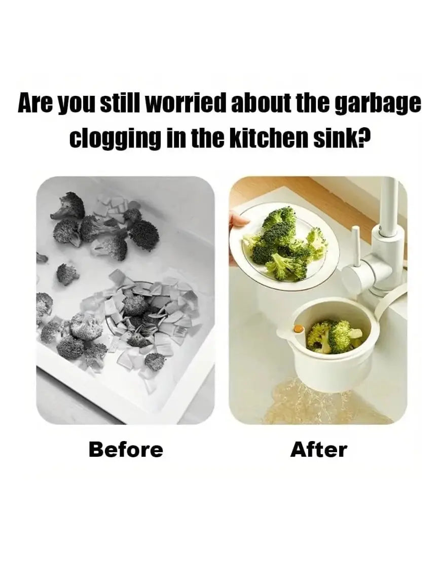 Self Cleaning Push Type Sink Strainer Basket Automatic Food Waste Drain Basket Removable Bottom Easy Installation