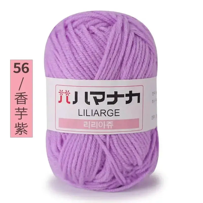 Milk Sweet Soft Cotton Baby Yarn Bamboo Blend Velvet Thick Wool For Hand Knitting And Crochet DIY Sweaters