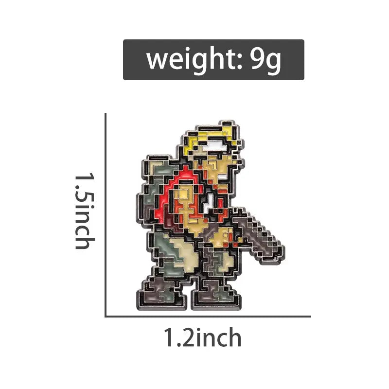Shooting Game Enamel Pin Zinc Alloy Backing For Clothing Anime Fans Gift Stylish Collectible