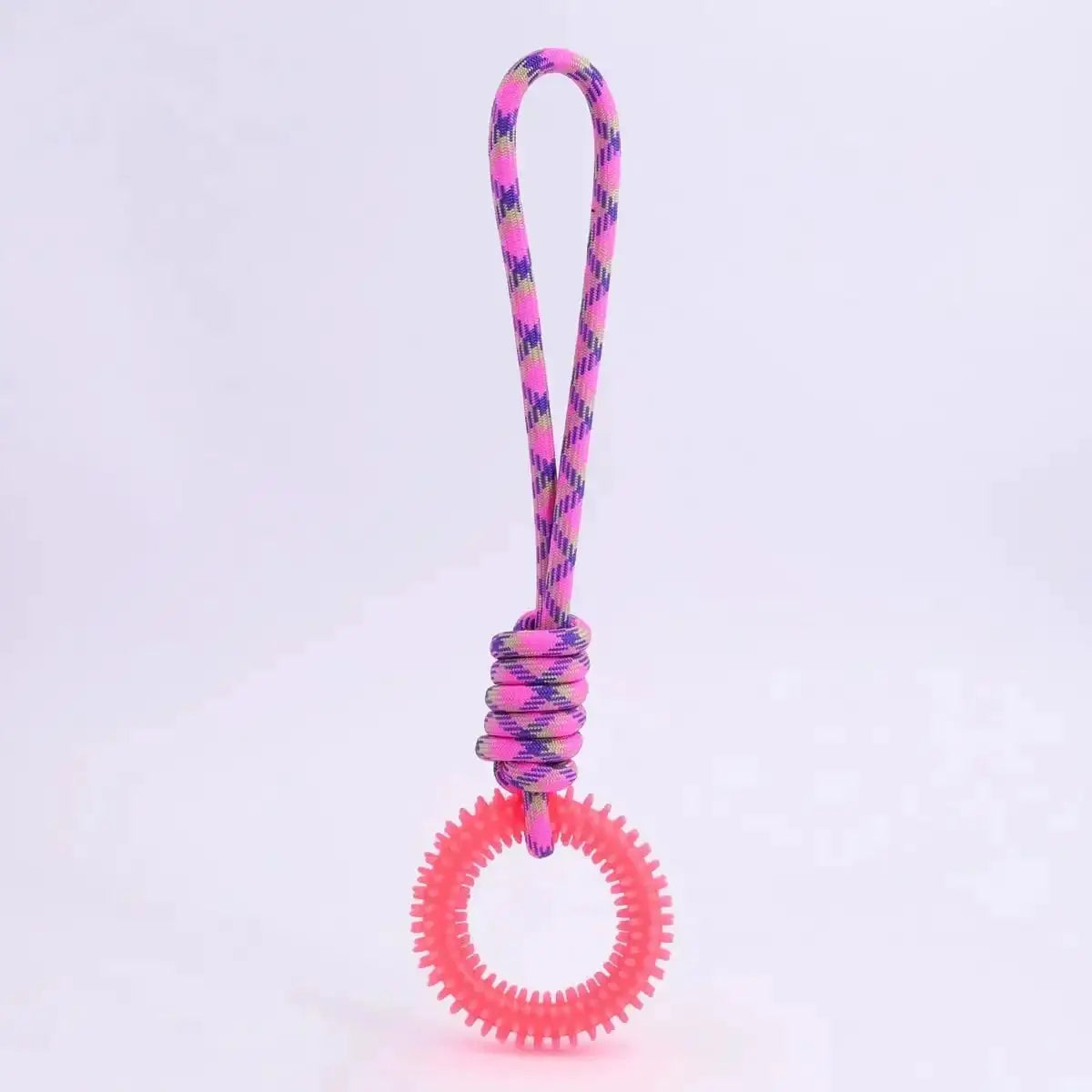 Chew Resistant Rope Dog Toys TPR Durable Colorful Woven Knot For Small Medium Large Dogs Dental Health