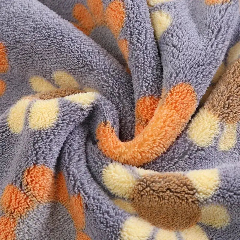 Kitchen cleaning cloths in purple coral fleece with sunflower pattern, soft absorbent 30x30cm