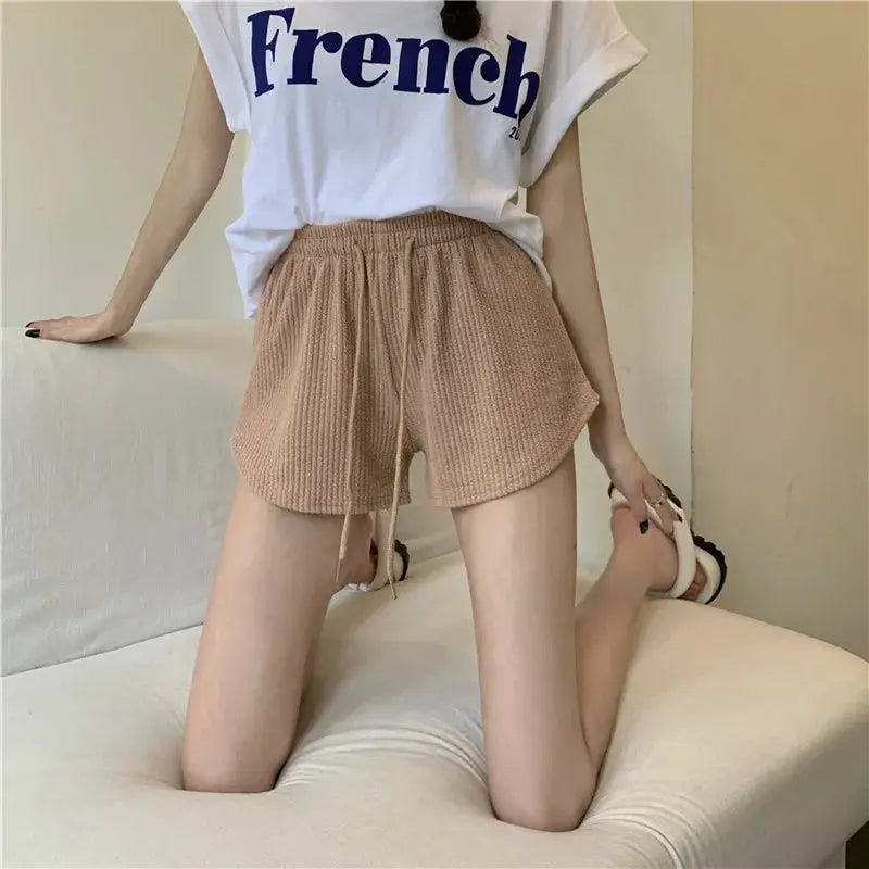 ZenFlex Women Yoga Shorts Mid Waist Breathable Lightweight Polyester For Summer Gym And Casual Wear