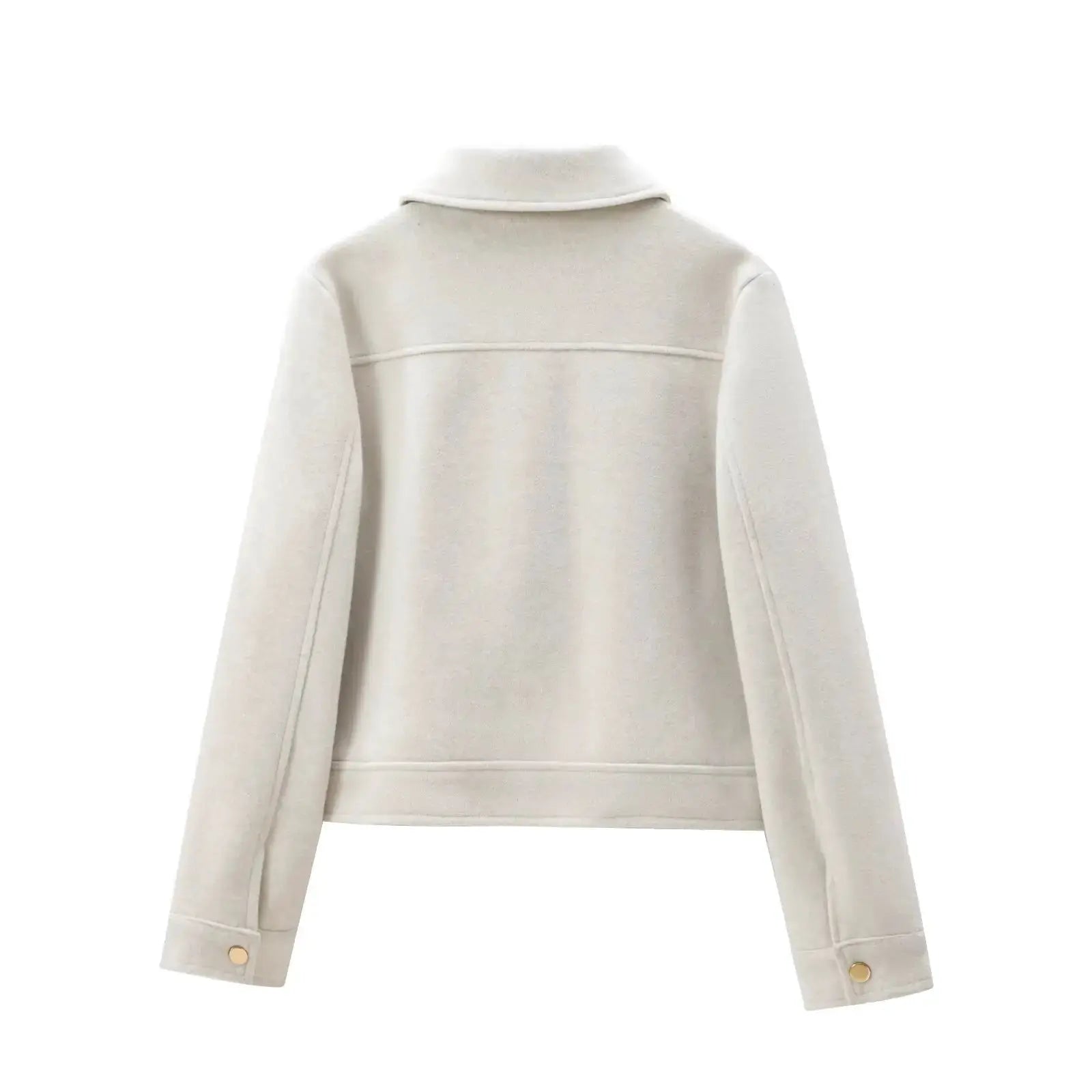 NovaWear Womens Zipper Jacket Coat With Turn Down Collar And Pockets For Elegant Streetwear Outerwear