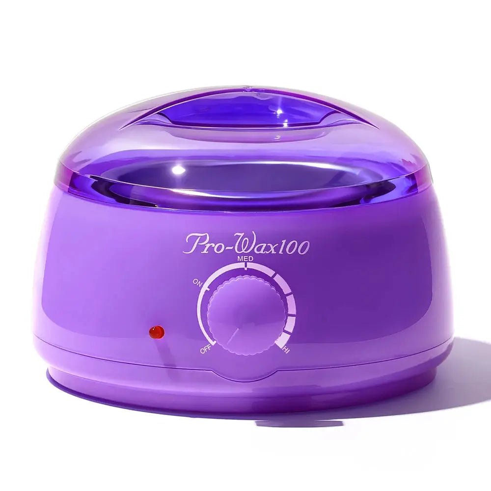 Pro-Wax100 purple electric wax warmer by Simples Market with adjustable temperature dial for soft paraffin hair removal