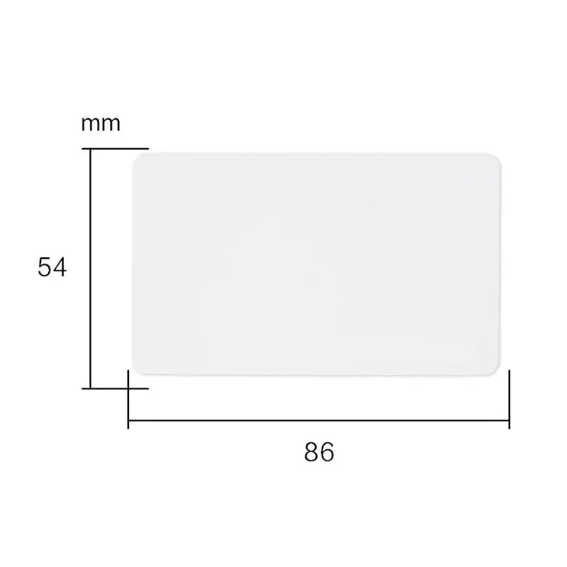 Simples Market rewritable RFID key card, white blank plastic 86x54 mm with dual-frequency 125kHz/13.56MHz