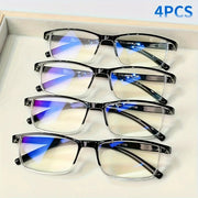 VisionNest 4 Piece Fashion Reading Glasses Set With Polycarbonate Lenses For Unisex Comfort 1.0 To 4.0