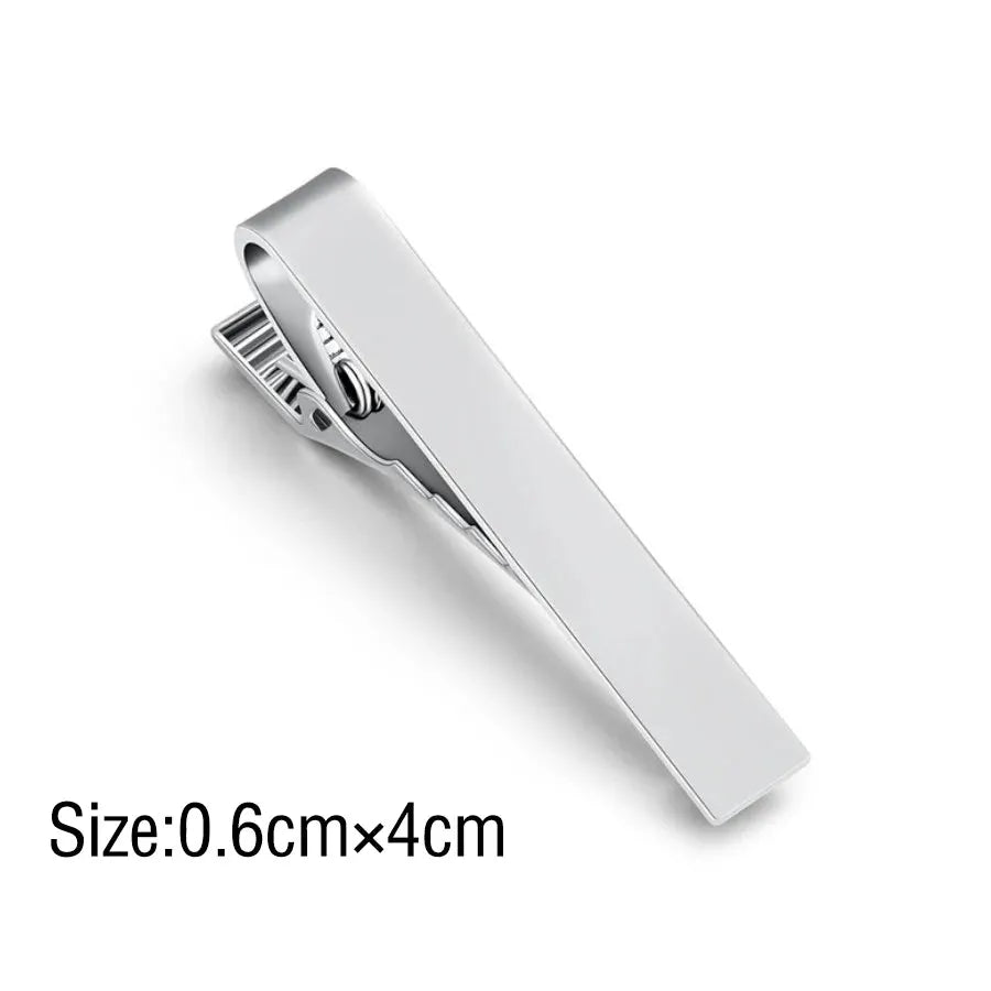 NobleMan Metal Tone Tie Clip Simple Bar Clasp Keeps Neckties Neat and Stylish for Men