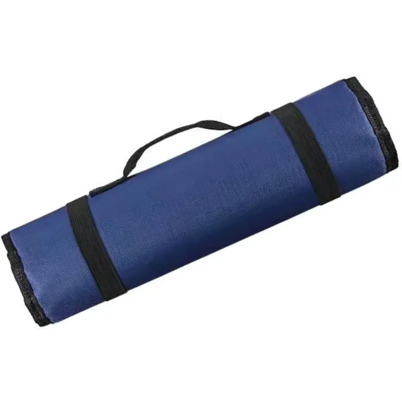 Roll-up tool bag by Simples Market; blue heavy-duty nylon roll case with black straps and carrying handle