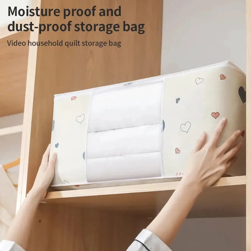 QuiltGuard All In One Clothes Storage Bag Large Capacity Dustproof Moistureproof Organizer For Home And Moving