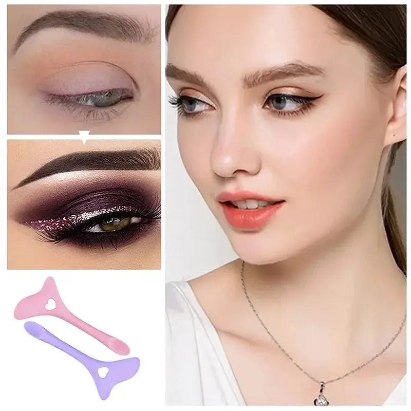 SiliconeEase Multi Functional Eyeliner Stencil Set Reusable Soft Silicone For Precise Salon Quality Makeup