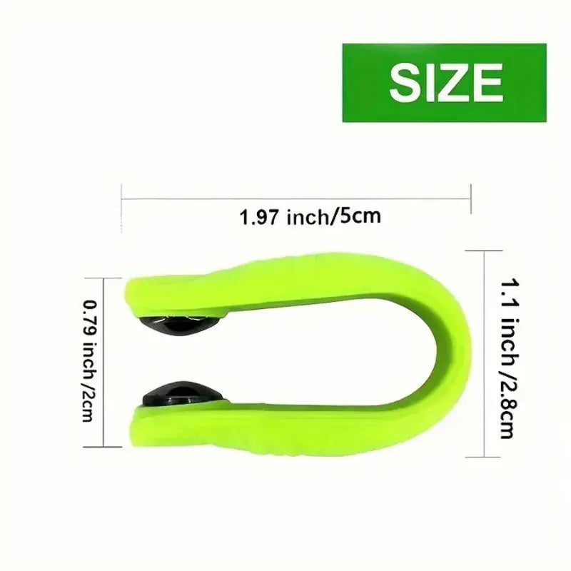 Shiatsu thumb and hand pressure-point clip, lime green with black knobs