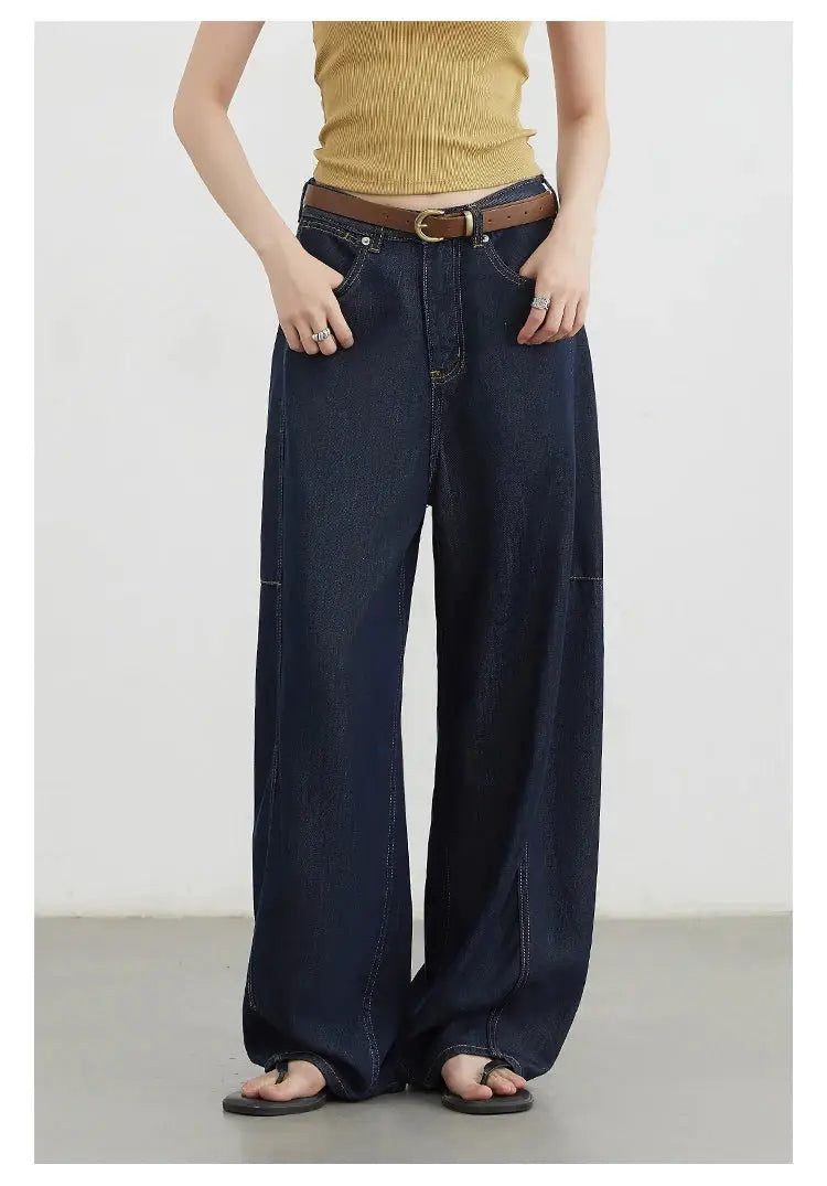 Chic Ven Womens Split High Waist Wide Leg Denim Jeans Spring 2025