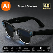NovaVision 4K AI Smart Glasses With 800W Pixel Camera Bluetooth Calls Voice Assistant Music Player Translation