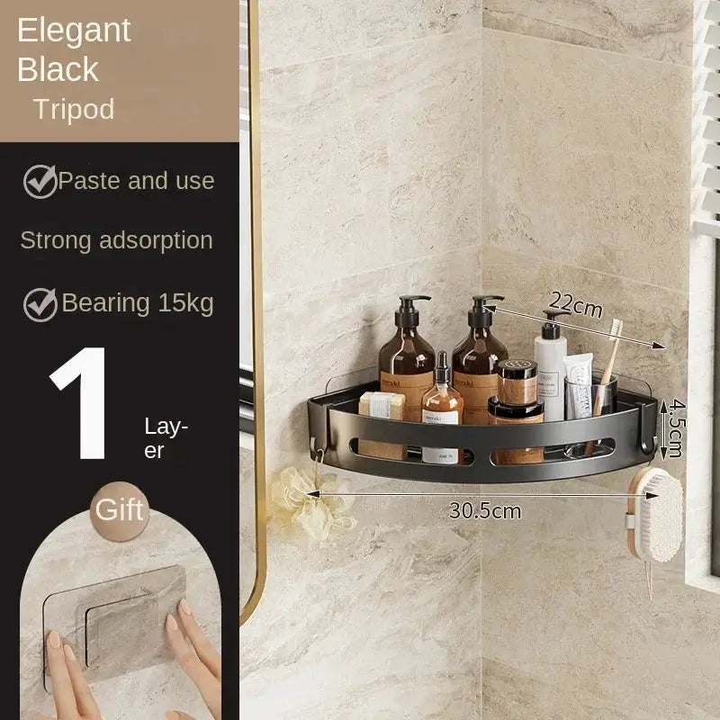 SureHold Adhesive Shower Shelf Organizer 3 Pack No Drill Wall Mount Waterproof Rustproof Bathroom Storage