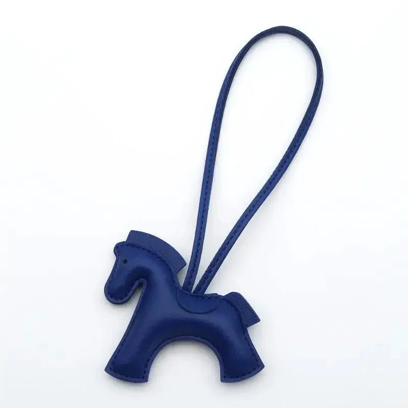 Premium PU Leather Pony Embellishment Car Keychain Multicolor Horse Design For Bags Keys Gift Birthday