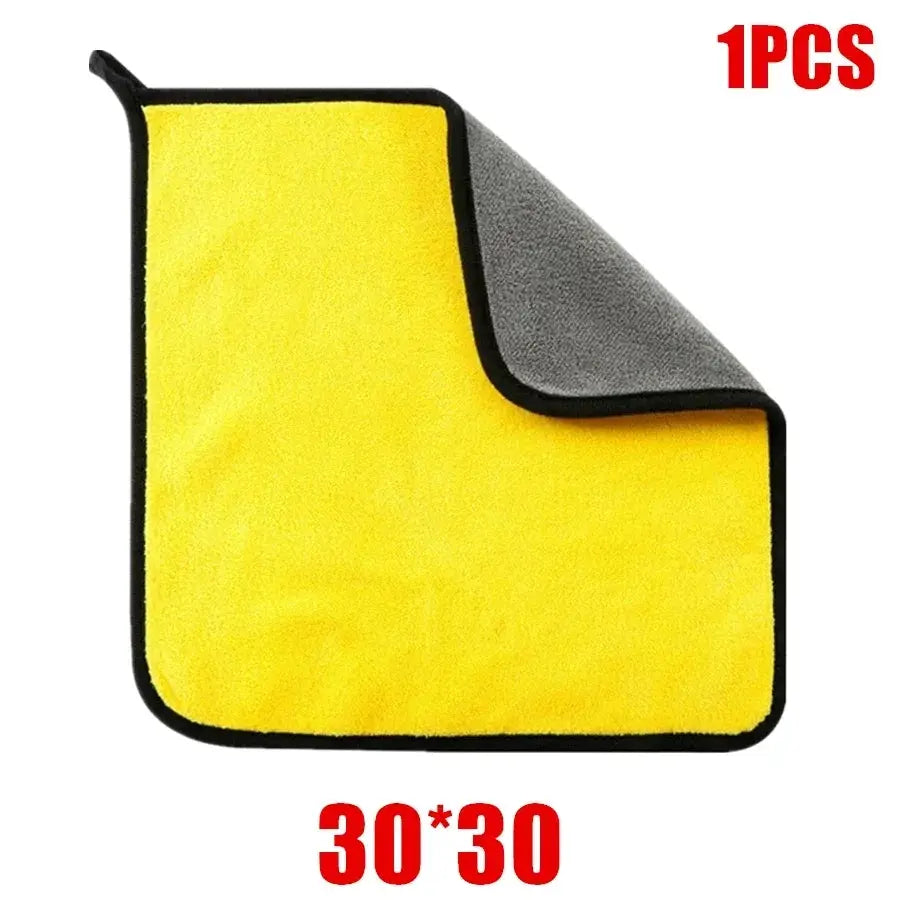 AutoGleam Microfiber Car Cleaning Cloths Premium Absorbent Non Abrasive Towels For Safe Car Wash
