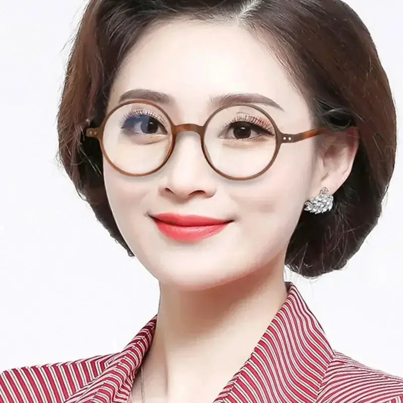NovaVision Round Reading Glasses Ultralight Small Frame Blue Light Blocking Presbyopic Eyewear Diopters 1.0 To 4.0