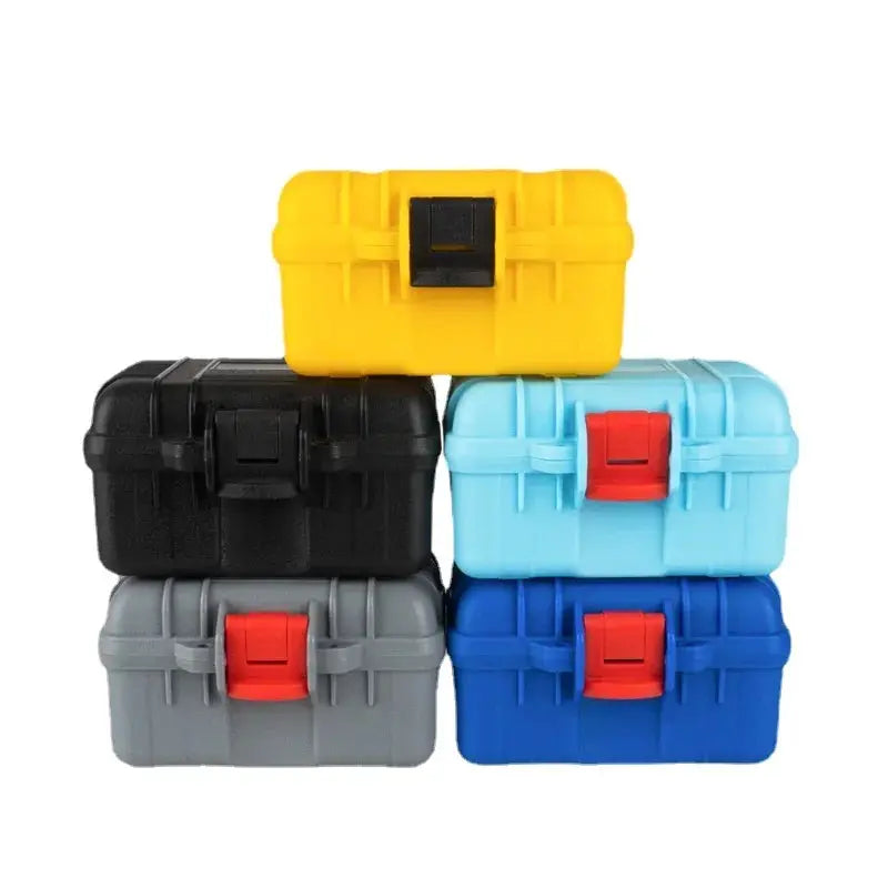 Small parts toolbox set by Simples Market, PP storage case in assorted colors (yellow, black, light blue, gray, blue)