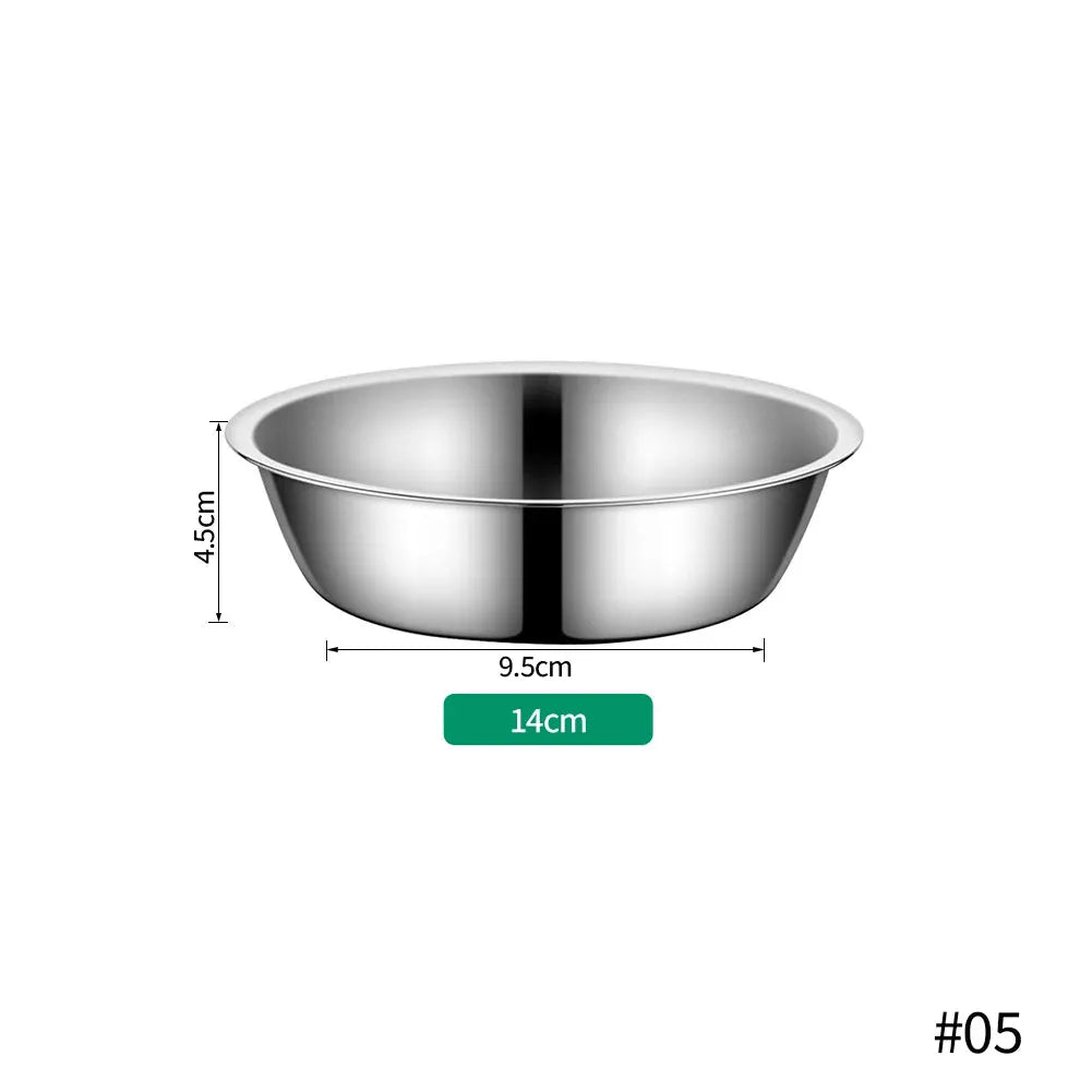 Large Capacity Stainless Steel Pet Bowl For Dogs And Cats Durable Metal Feeding Drinking Bowl