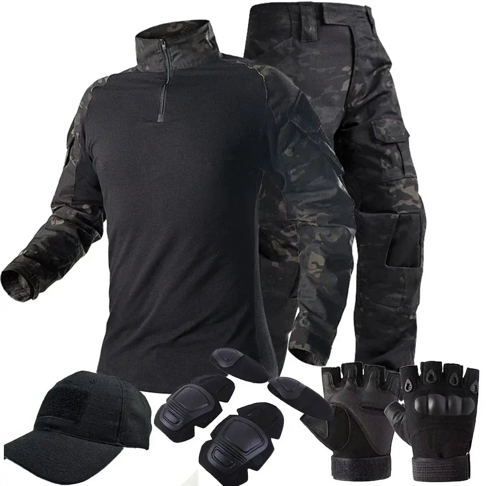 Men Tactical Uniform Camouflage Suit Set For Outdoor Hunting Airsoft Paintball Training Shirts And Pants