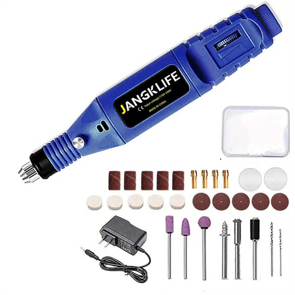 Jangklife 9V Mini Electric Carving Pen Variable Speed Rotary Tool Kit for Grinding Engraving and Polishing