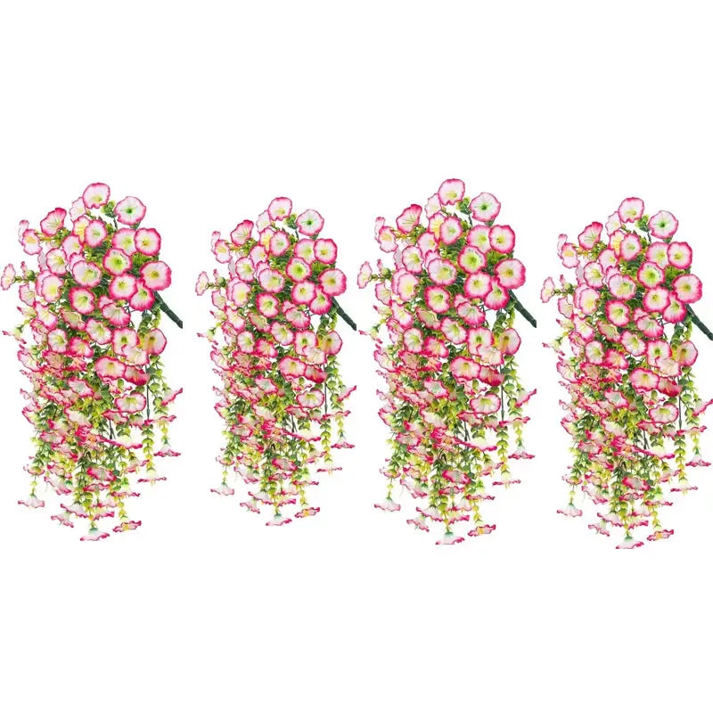 UV Resistant Artificial Morning Glory And Eucalyptus Hanging Decor For Home Garden Weddings Outdoor Use