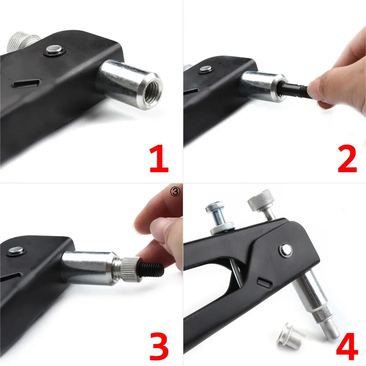 Threaded Rivet Nut Kit Aluminum Alloy Rivet Nut Gun Set M3 To M8 For Woodworking And DIY Projects