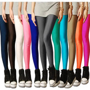 VivaWear Spring Solid Candy Neon Leggings For Women High Stretch Breathable Polyester All Day Comfort
