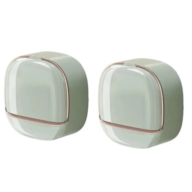 Simples Market waterproof hanging soap box set in mint green with drainage for shower (2)