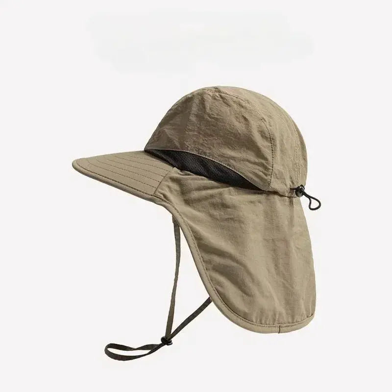 Unisex Wide Brim Bucket Hat With Neck Sun Protection For Outdoor UV Quick Dry Panama Style Fishing Hiking