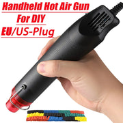 Dual Voltage 220V 110V Hot Air Gun DIY Tool With Stand Temperature Adjustable Mini Soldering Blower For Shrink Tubing
