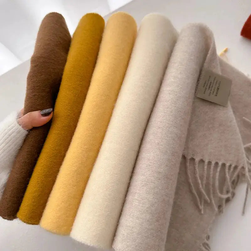 NordicWeave Winter Narrow Wool Scarf 28 Color Options 100 Percent Wool Lightweight Yet Warm Unisex