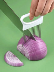 Colorful Onion Slicer With Stainless Steel Blades 1 Piece Kitchen Tool For Effortless Onion Slicing